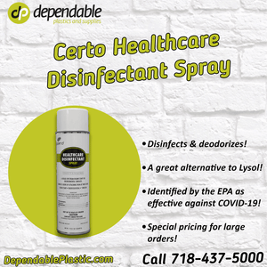 Certo Disinfectant Spray Now Available.
