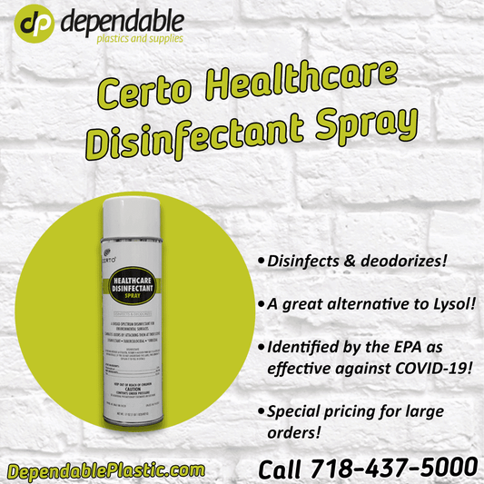 Certo Disinfectant Spray Now Available.