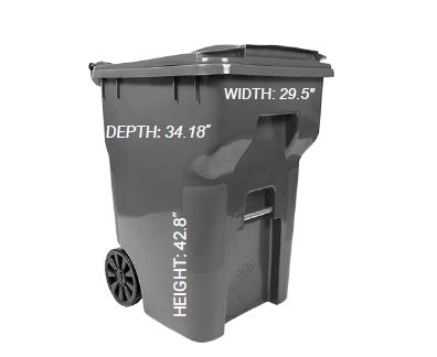 95 GAL TILT & WHEEL GARBAGE CAN W/LID