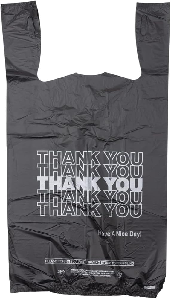 SHOPPING BAGS 1/6 400/CS BLACK