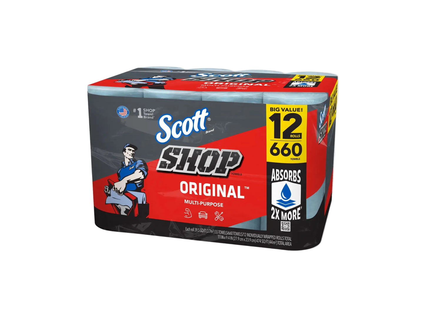 SCOTT SHOP PAPER TOWEL BLUE 12/CS.