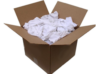 WHITE COTTON RAGS 25 LBS.