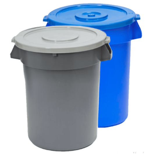 HUSKEE GREY GARBAGE CAN 32 GAL.