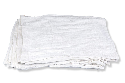 WHITE TERRY RAGS 25 LBS.