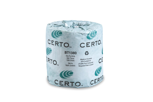 TOILET TISSUE 1 PLY 1000/96/CS